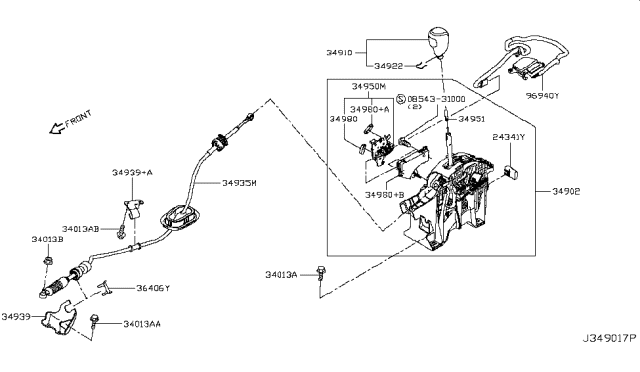 2017 Nissan Rogue Japan Make Auto Transmission Control Device Diagram 3