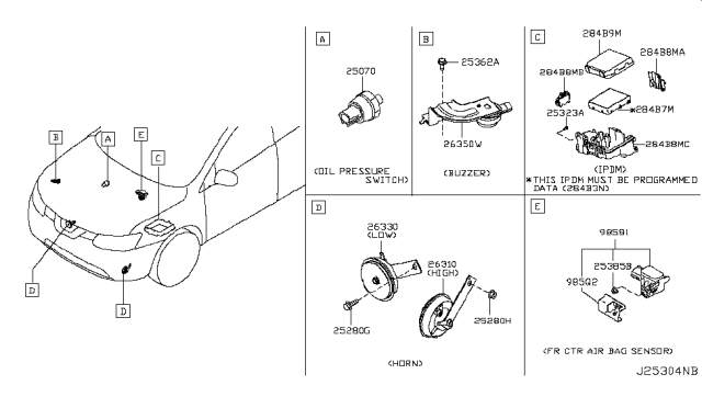 2018 Nissan Rogue Japan Make Electrical Unit Diagram 3