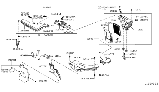 2017 Nissan Rogue Air Cleaner Diagram 1