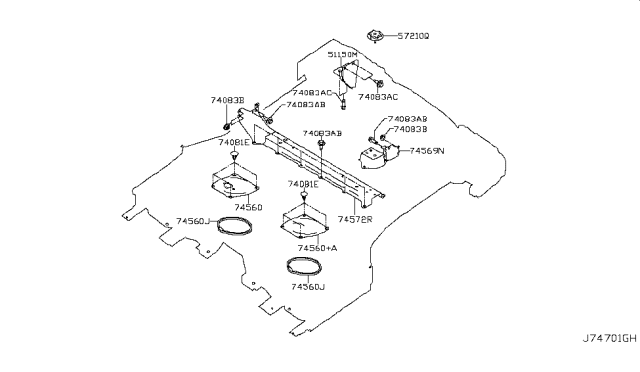 2019 Nissan Rogue Japan Make Floor Fitting Diagram 5