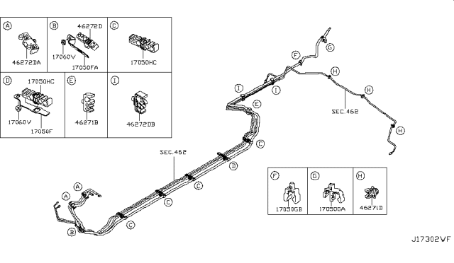 2018 Nissan Rogue Japan Make Fuel Piping Diagram 2
