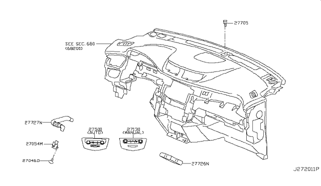 2017 Nissan Rogue Japan Make Control Unit Diagram 1