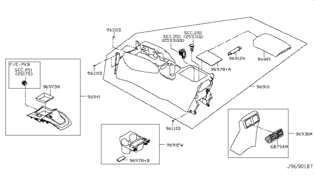 2019 Nissan Rogue Japan Make Console Box Diagram