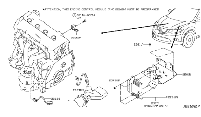 2016 Nissan Rogue Japan Make Engine Control Module Diagram