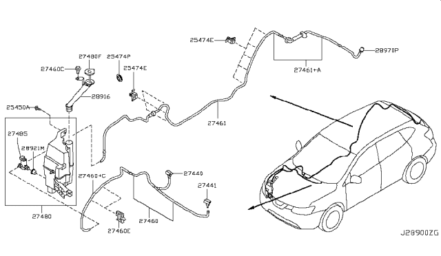 2016 Nissan Rogue Japan Make Windshield Washer Diagram