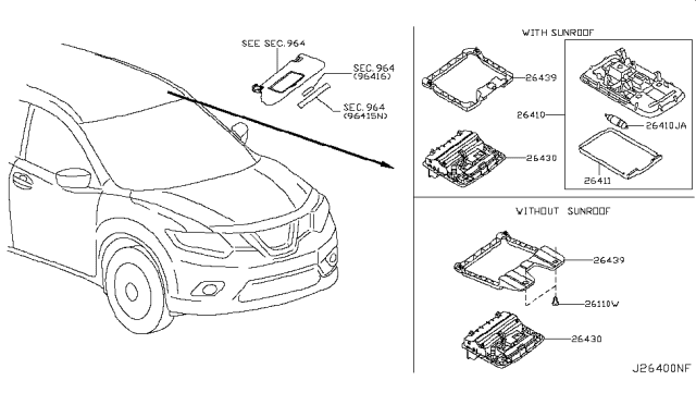 2016 Nissan Rogue Japan Make Room Lamp Diagram 1