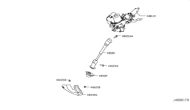 2018 Nissan Rogue Steering Column Diagram