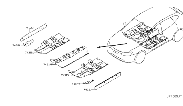 2017 Nissan Rogue Floor Panel Diagram