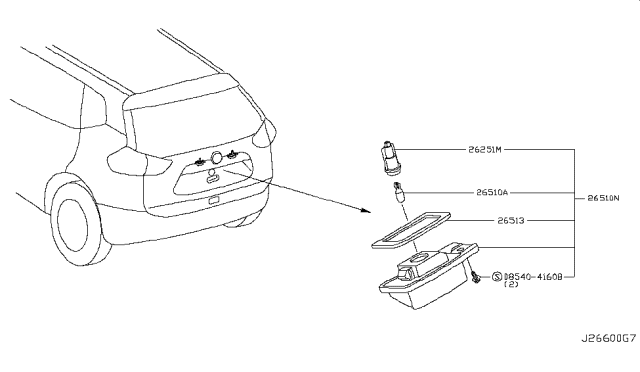 2018 Nissan Rogue Licence Plate Lamp Diagram