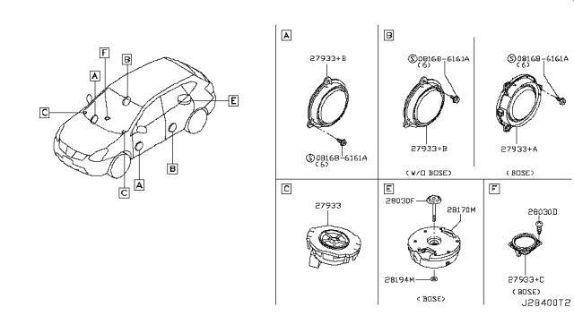 2018 Nissan Rogue Speaker Diagram 1