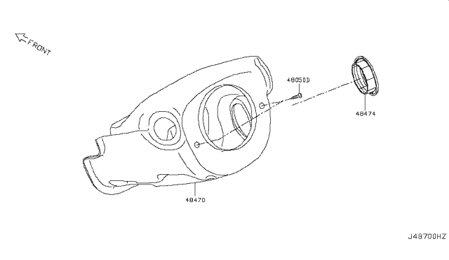 2019 Nissan Rogue Steering Column Shell Cover Diagram