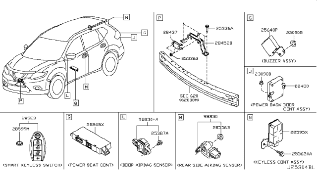 2019 Nissan Rogue Electrical Unit Diagram 3