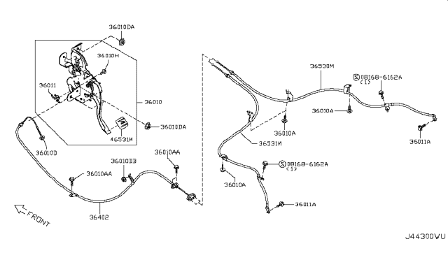 2017 Nissan Rogue Parking Brake Control Diagram