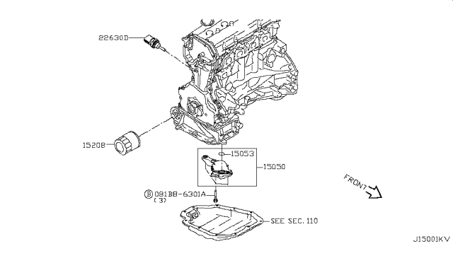 2017 Nissan Rogue Lubricating System Diagram