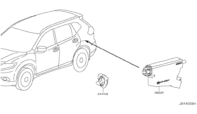 2018 Nissan Rogue Japan Make Trunk Opener Diagram 1