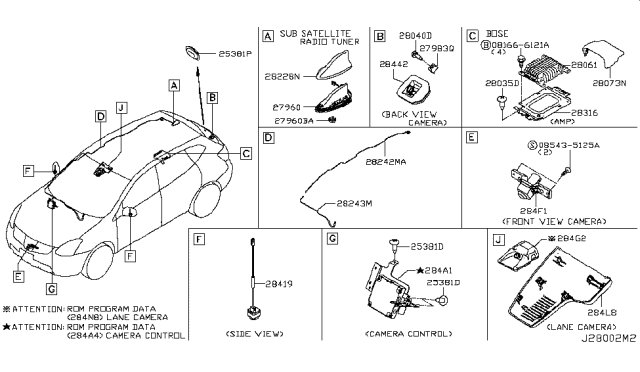 2018 Nissan Rogue Audio & Visual Diagram 1