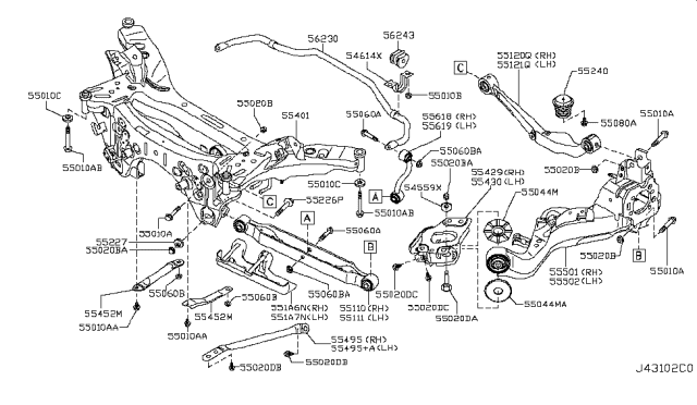 2018 Nissan Rogue Japan Make Rear Suspension Diagram 3
