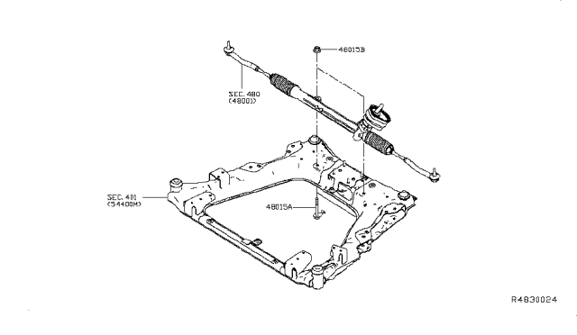 2016 Nissan Leaf Steering Gear Mounting Diagram