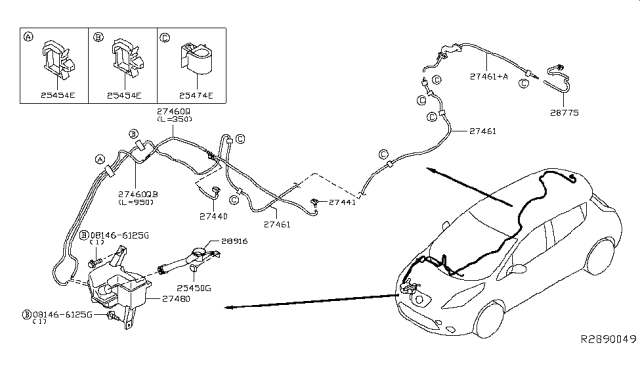 2015 Nissan Leaf Windshield Washer Diagram 3