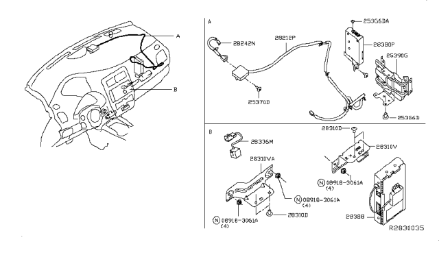 Telematics Communication Unit Diagram for 283B0-3NF2B