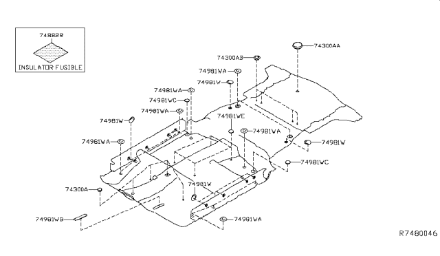2014 Nissan Leaf Floor Fitting Diagram 1