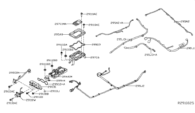 2015 Nissan Leaf Harness-Battery Control Diagram for 295J2-3NF0A