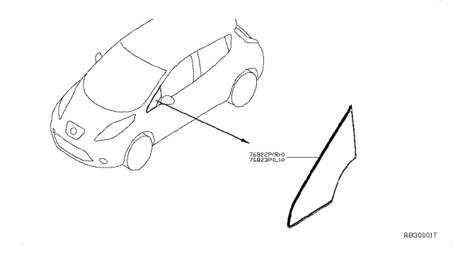 2013 Nissan Leaf Side Window Diagram