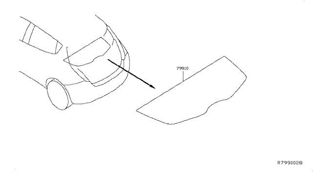 2014 Nissan Leaf Rear & Back Panel Trimming Diagram