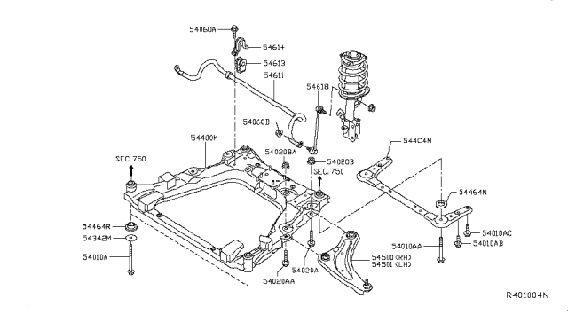 2014 Nissan Leaf Front Suspension Diagram 2