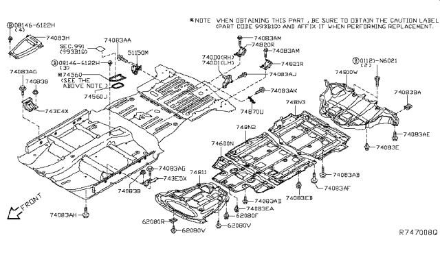 2016 Nissan Leaf Floor Fitting Diagram 3