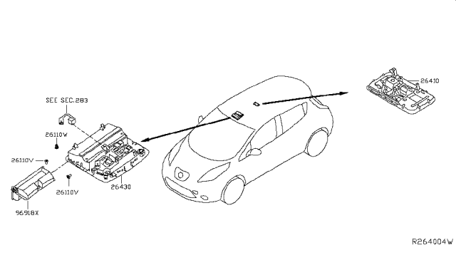 2013 Nissan Leaf Room Lamp Diagram 1