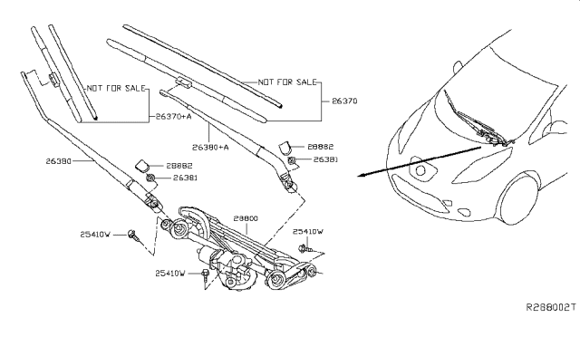 2015 Nissan Leaf Windshield Wiper Diagram 1