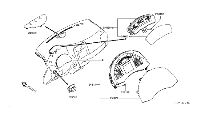 2016 Nissan Leaf Instrument Meter & Gauge Diagram