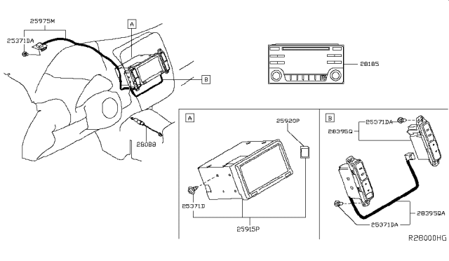 2016 Nissan Leaf Deck-Cd Diagram for 28185-4NS0A