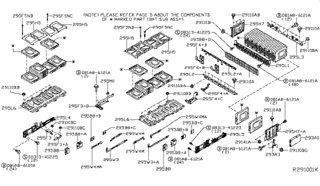 2015 Nissan Leaf Control Assembly - Battery Diagram for 293A0-3NF3A
