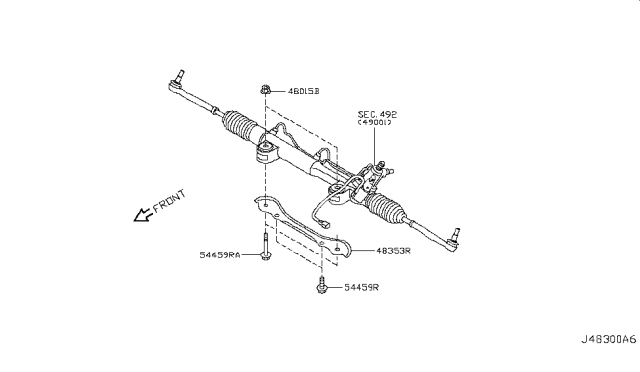 2013 Nissan 370Z Bolt Diagram for 54459-1MA0A