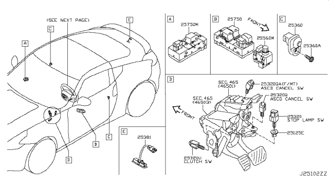 2017 Nissan 370Z Switch Diagram 1