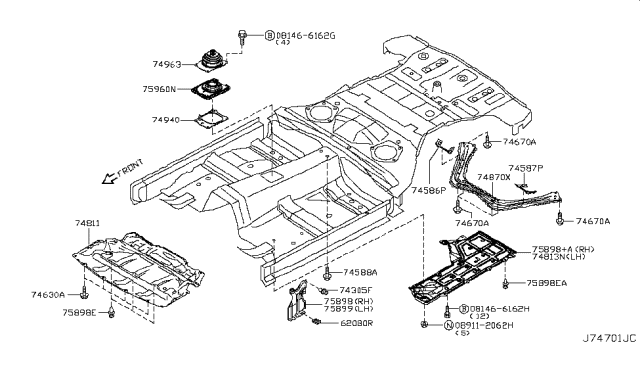 2016 Nissan 370Z Floor Fitting Diagram 6