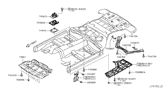 2018 Nissan 370Z Floor Fitting Diagram 4