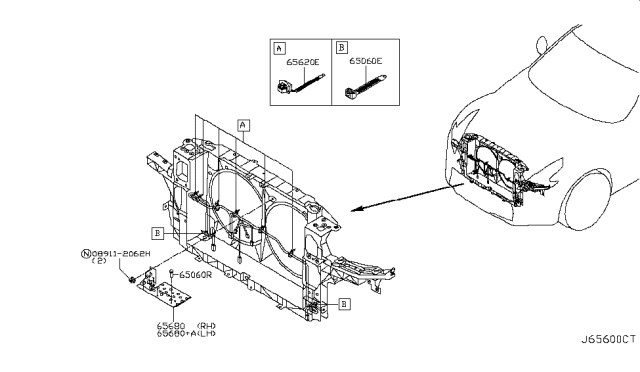 2011 Nissan 370Z Hood Lock Control Diagram 1