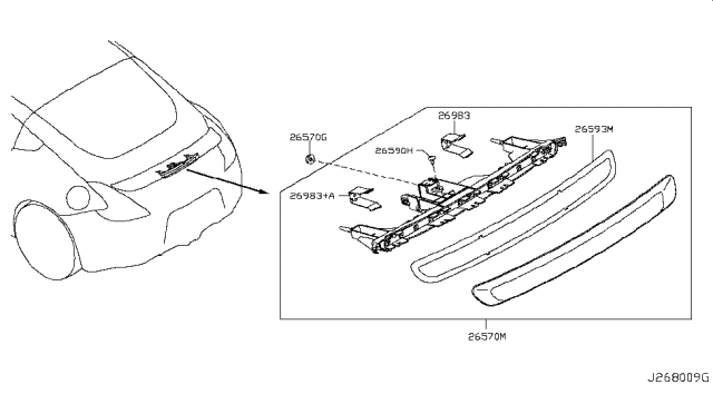 2010 Nissan 370Z High Mounting Stop Lamp Diagram 1