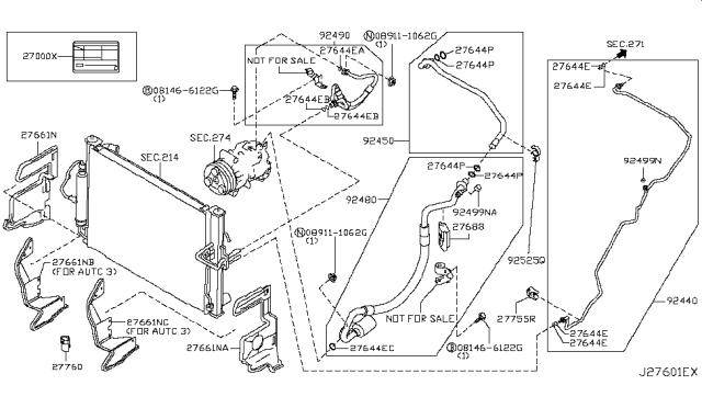 2014 Nissan 370Z Condenser,Liquid Tank & Piping Diagram 2