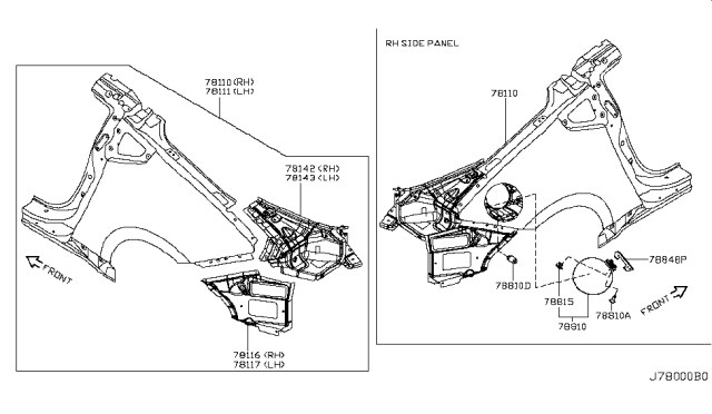 2019 Nissan 370Z Base-Rear Combination Lamp,RH Diagram for 78140-1EA0A