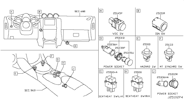 2018 Nissan 370Z Switch Diagram 2