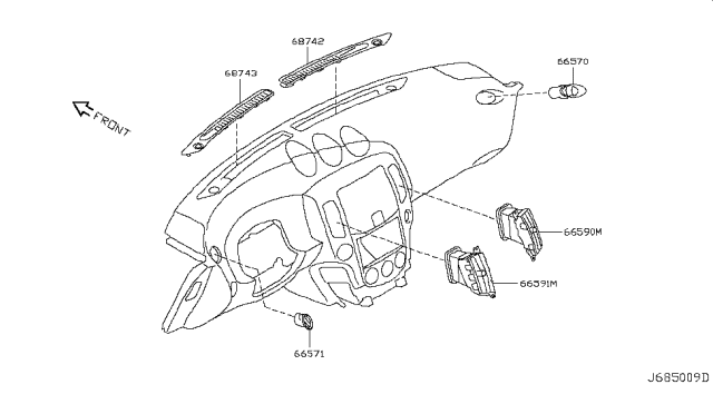 2015 Nissan 370Z Ventilator Diagram