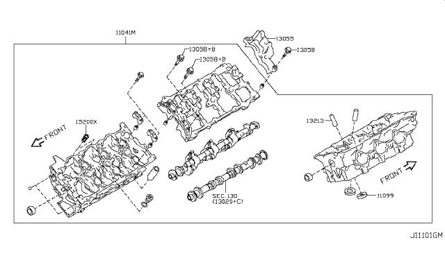 2009 Nissan 370Z Cylinder Head & Rocker Cover Diagram 3