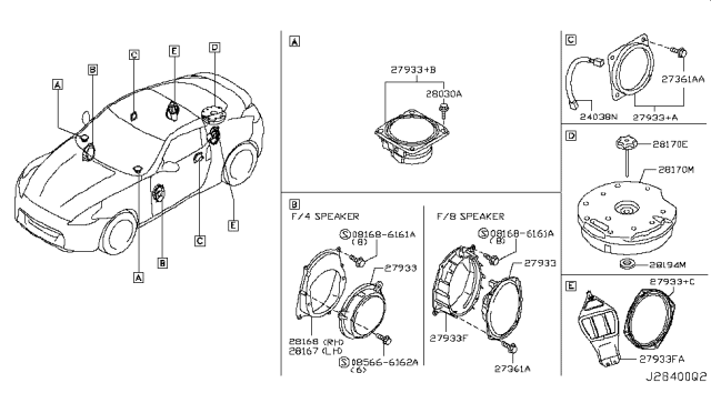 2017 Nissan 370Z Speaker Diagram