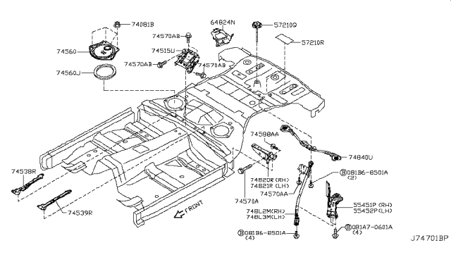 2014 Nissan 370Z Floor Fitting Diagram 9