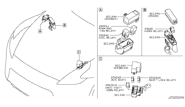 2009 Nissan 370Z Relay Diagram 1