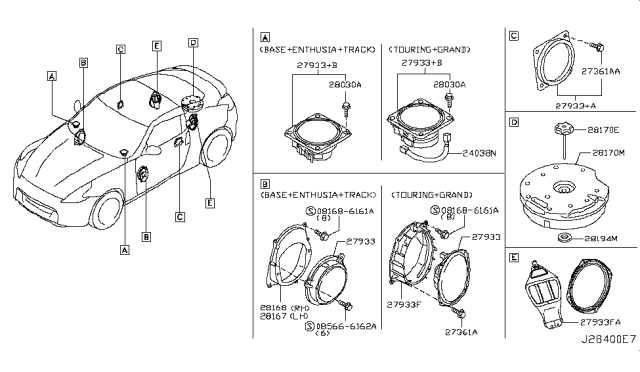 2010 Nissan 370Z Speaker Diagram 3